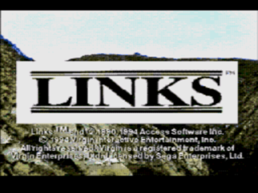 Links The Challenge of Golf title screen for Sega CD